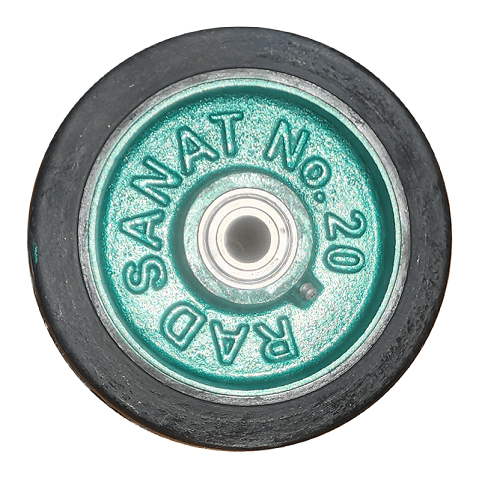 چرخ تک چدنی لاستیکی سایز (20)