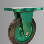چرخ چدنی پایه ثابت لاستیکی سایز (25)