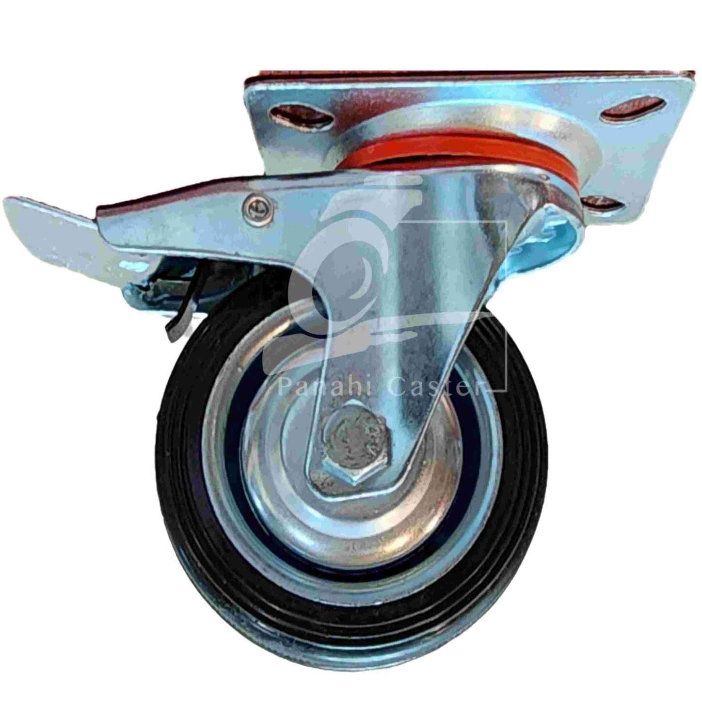 چرخ ورقی وارداتی گردان و ترمزدار سایز (7.5)