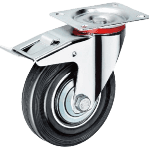 چرخ ورقی وارداتی گردان و ترمزدار سایز (12.5)