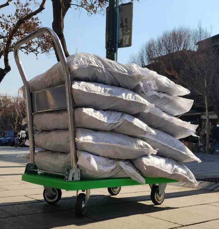 ترولی تاشو حمل بار فروشگاهی با تحمل وزن 500 کیلو (تولیدگروه چرخ صنعت پناهی)