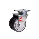 چرخ ^ تک پیچی گردان ترمز دار ^ بیمارستانی دوقلو بلبرینگی وارداتی سایز ( 75)