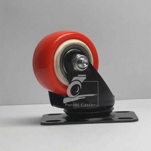 چرخ لوکس 2بلبرینگی پلی آمید پایه مشکی گردان – وارداتی سایز (40) * انحصاری گروه چرخ صنعت پناهی *