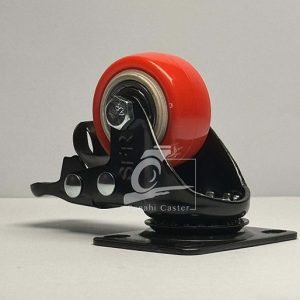 چرخ لوکس 2بلبرینگی پلی آمید پایه مشکی گردان و ترمز دار – وارداتی سایز (40) * انحصاری گروه چرخ صنعت پناهی *